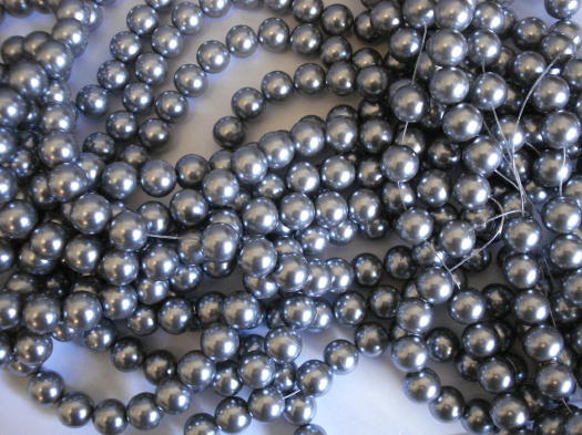 (image for) Silver Glass pearls #SS1115B-12mm