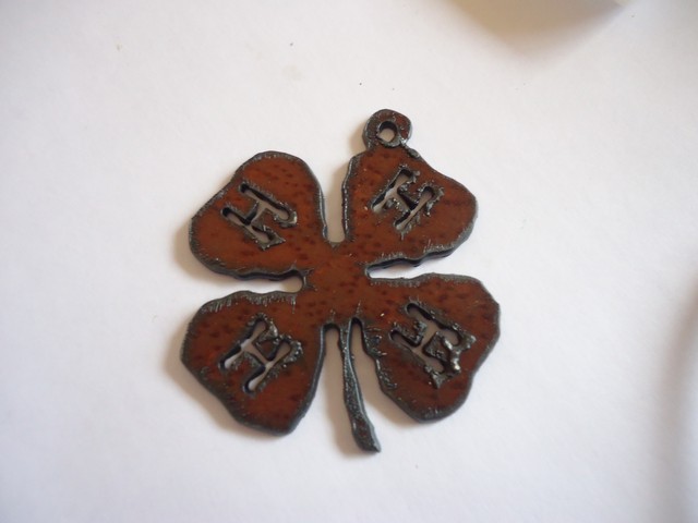 (image for) 4H clover metal cutout pendant #BY001L - Click Image to Close