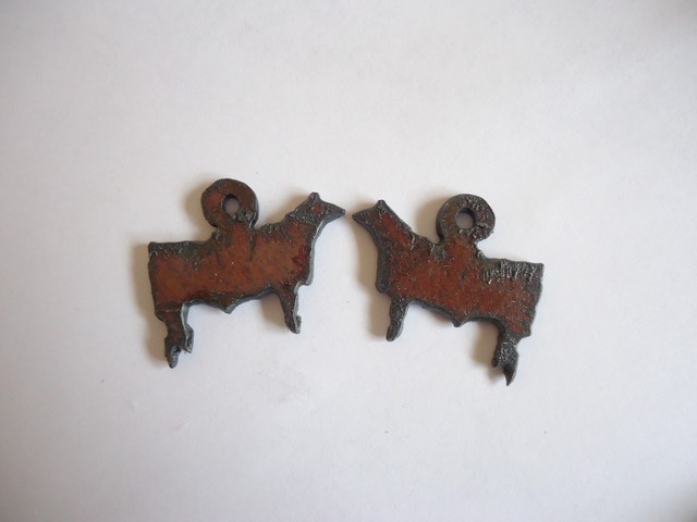 (image for) Steer metal charm/earrings (set) #BY017-1.25