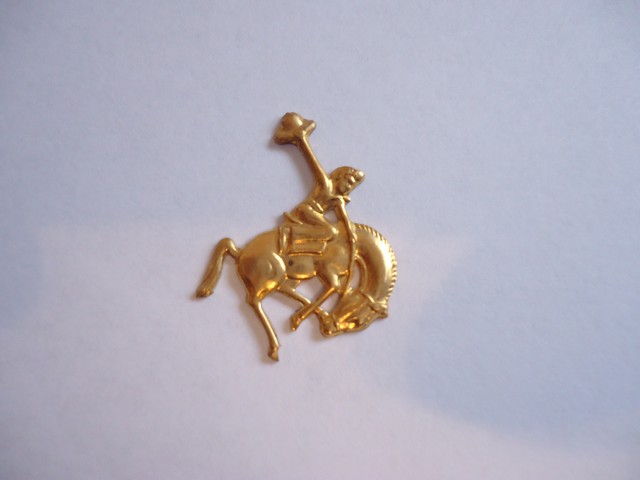 (image for) Bronc rider raw brass stamping #MISC1 - Click Image to Close