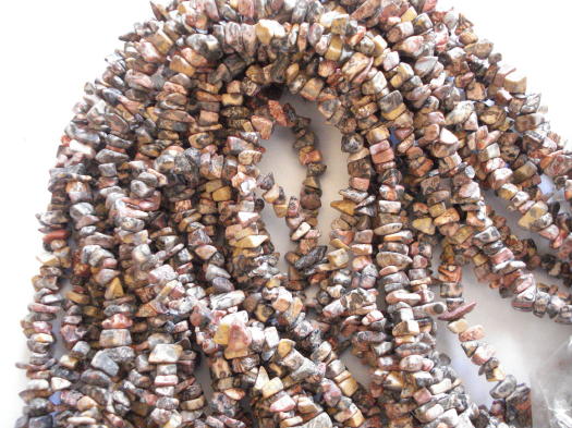 (image for) Brown Jasper chip beads #SS1151