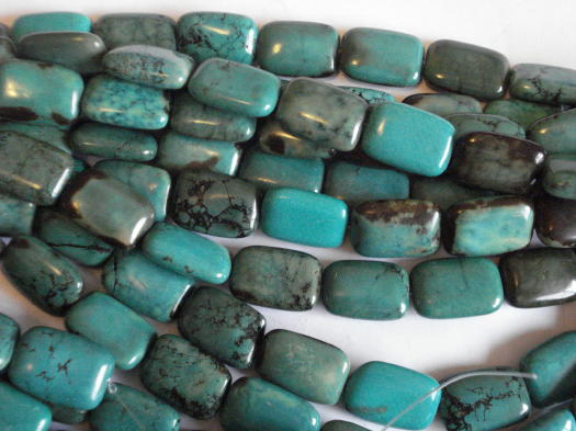 (image for) Turquoise rectangle beads #SS1040BB