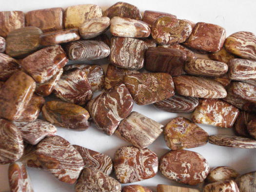 Brown Jasper free form beads #SS1007
