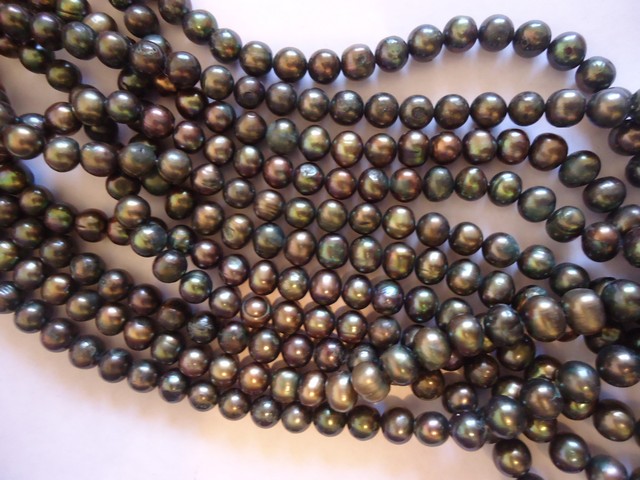 (image for) Green Fresh water pearls #1420