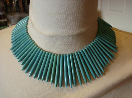 (image for) Turquoise Graduated stick beads #1196B