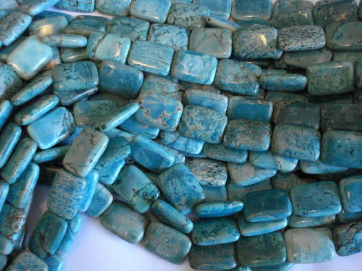 Turquoise rectangle beads #SS1085
