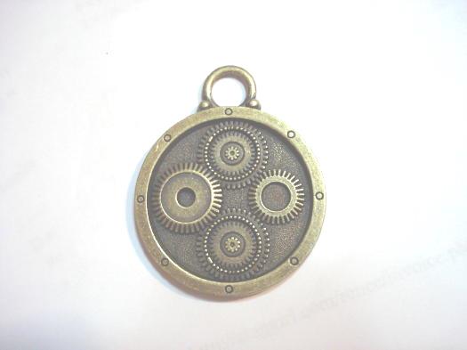(image for) Steampunk Antique bronze gears pendant #MP45