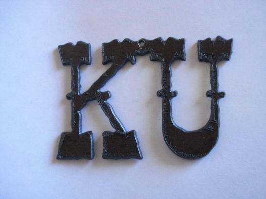 (image for) Kansas University metal pendant -#KU