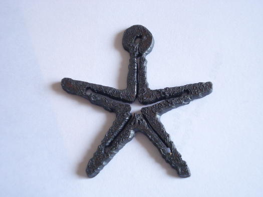(image for) Star fish w/cuts metal cutout pendant #TT016