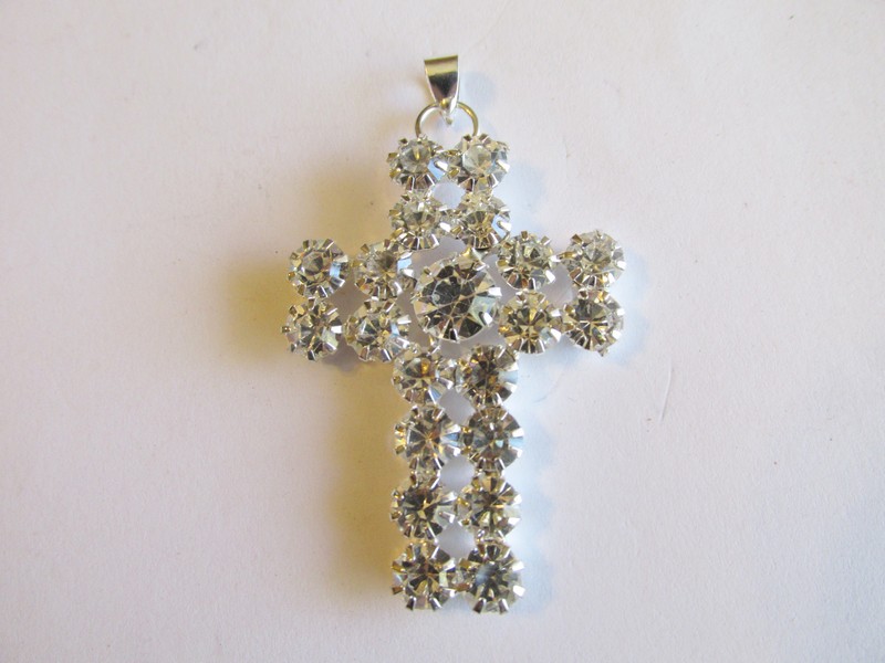 (image for) Clear crystal cross #HU13-59