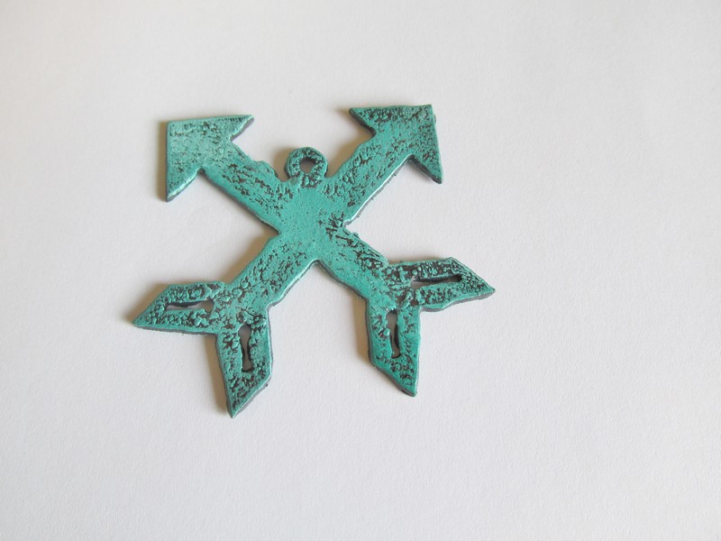 (image for) Crossed Arrows Pendant Patina #PO801p