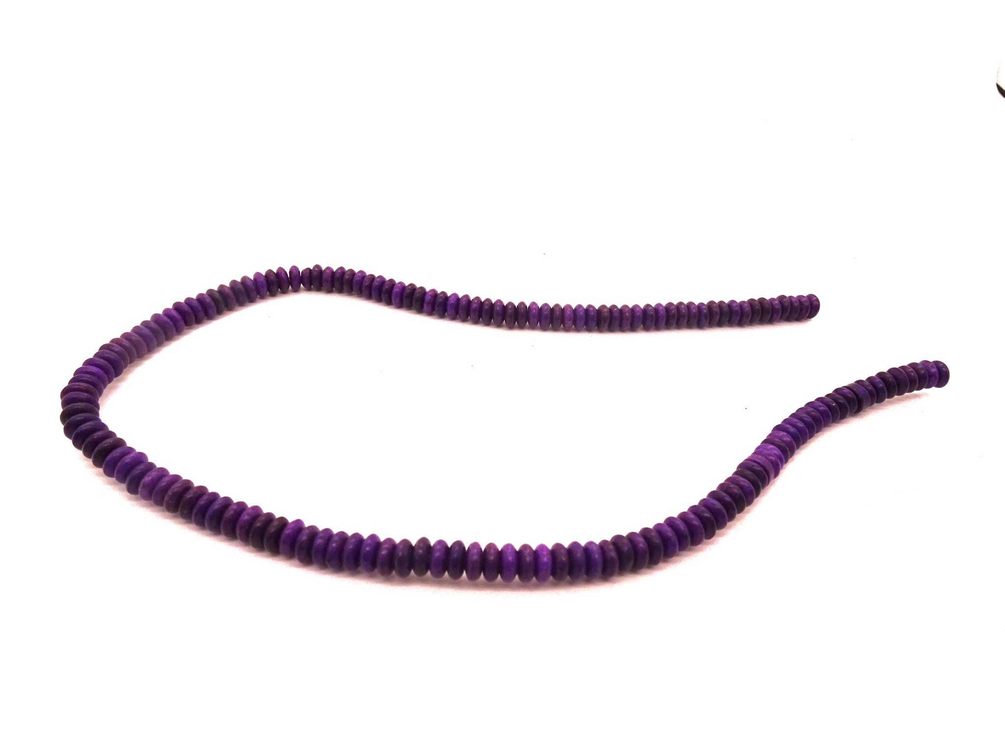 (image for) Purple rondelle 2x6mm magnesite beads #1406