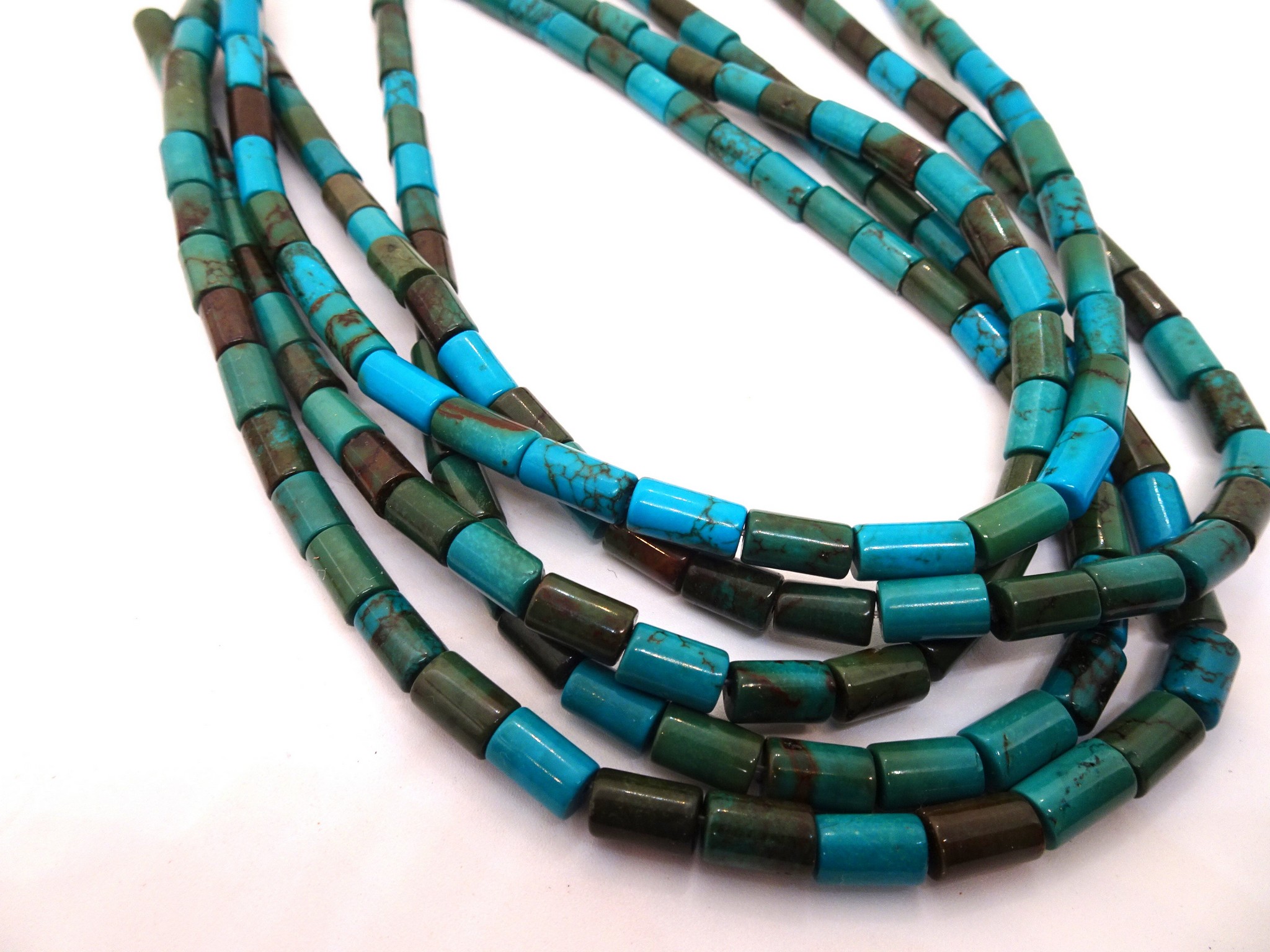 (image for) Turquoise barrel beads 6x10mm #1214-HU
