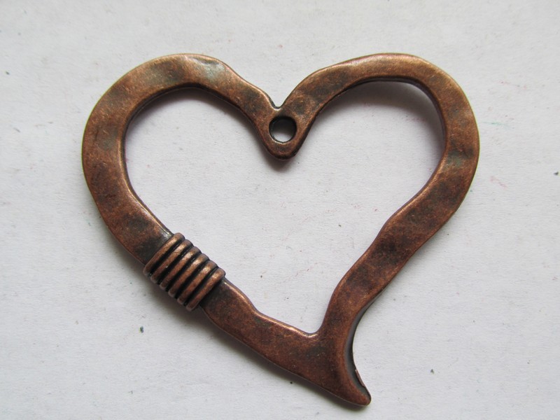 (image for) Heart antique copper pendant #PP87