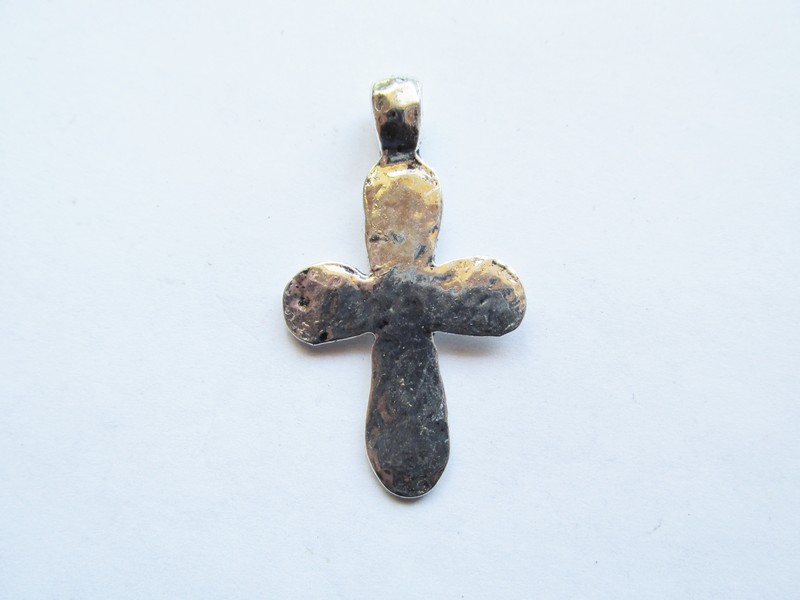 (image for) Antique silver cross small pendant #MP107