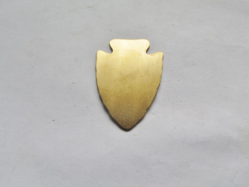 (image for) Brass Arrowhead blank for stamping #B2 - Click Image to Close