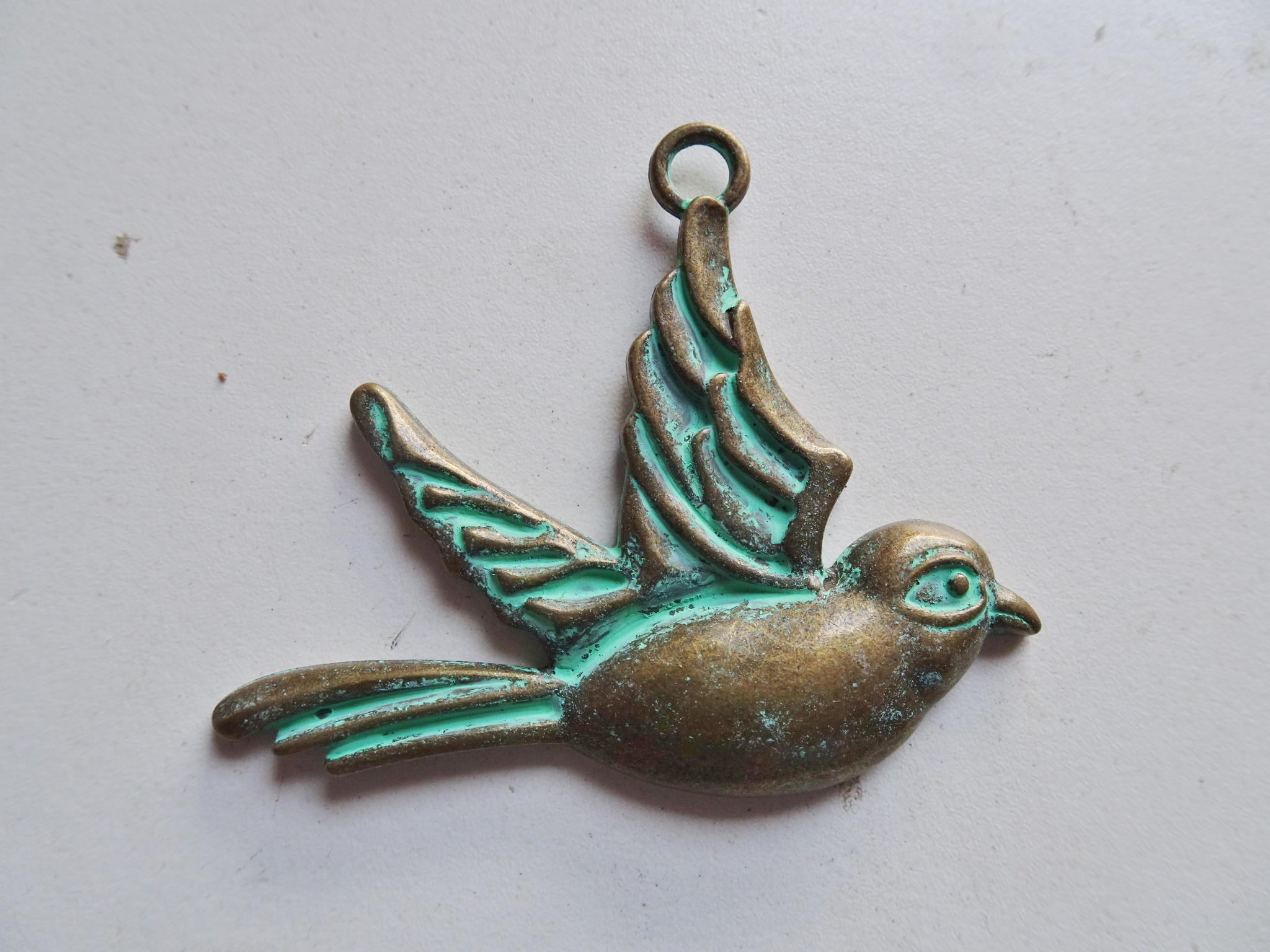 (image for) Bird antique bronze metal with patina # RM-427