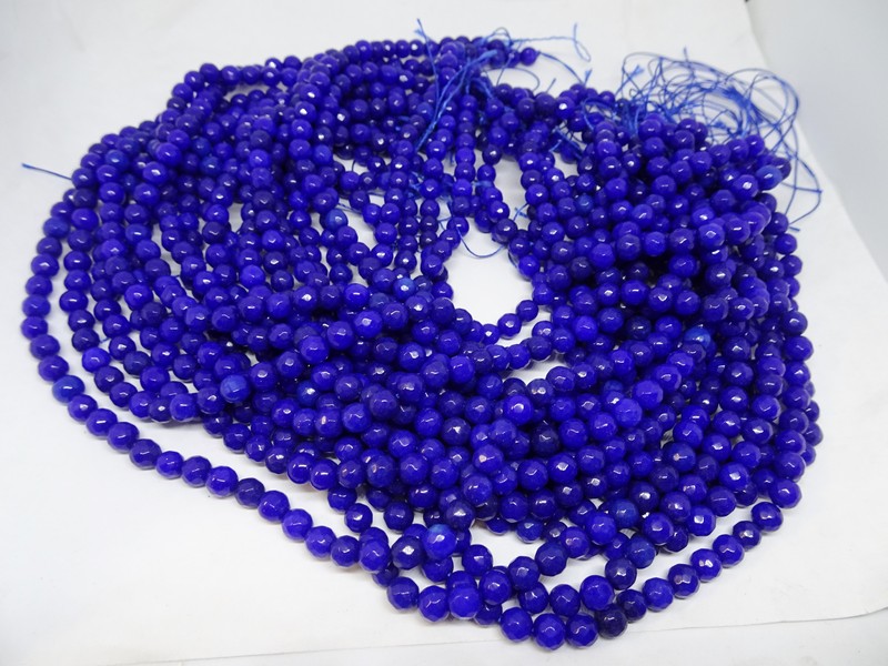 (image for) Blue faceted crystal 6mm beads #1524D