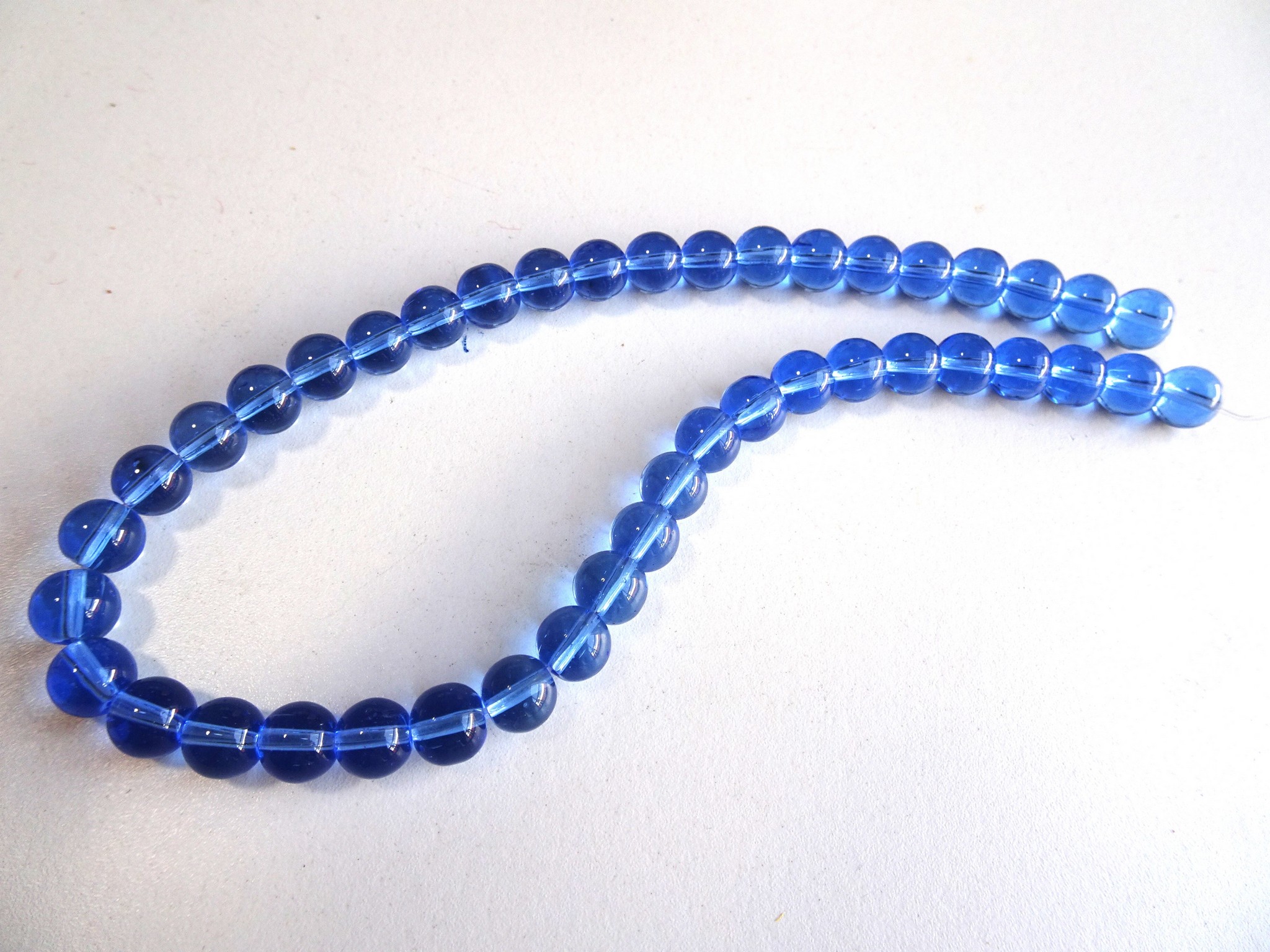 (image for) Blue glass rounds 8mm #1794