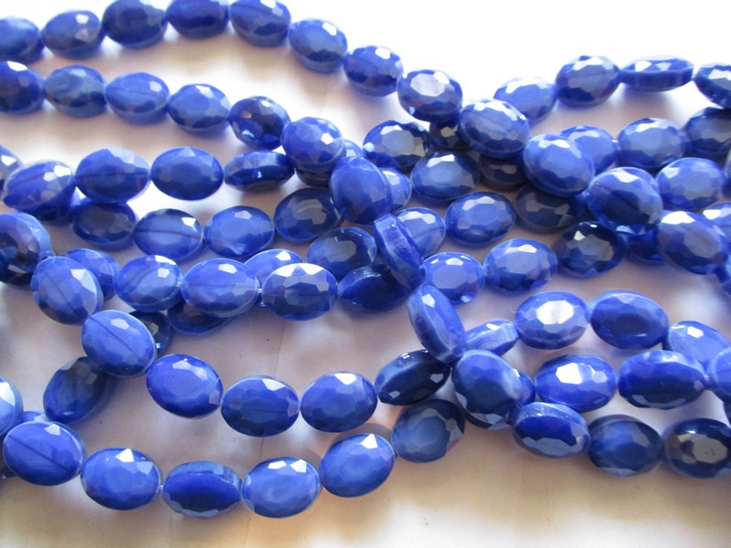 (image for) Blue Oval crystal beads #1839