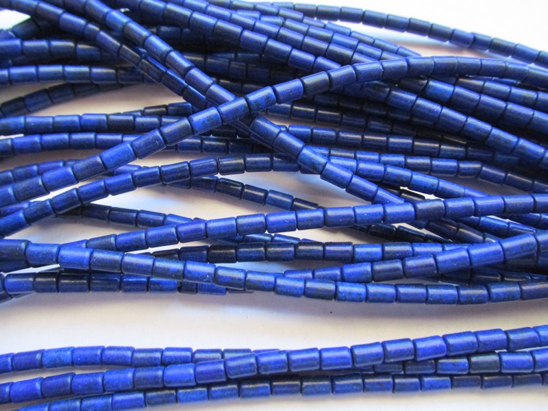 (image for) Blue small tube beads 3x5mm #1806
