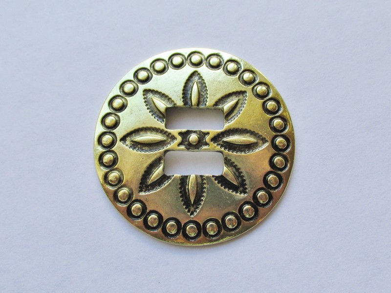 (image for) Slotted Antique Brass Concho (1 1/2") #CONCHO30