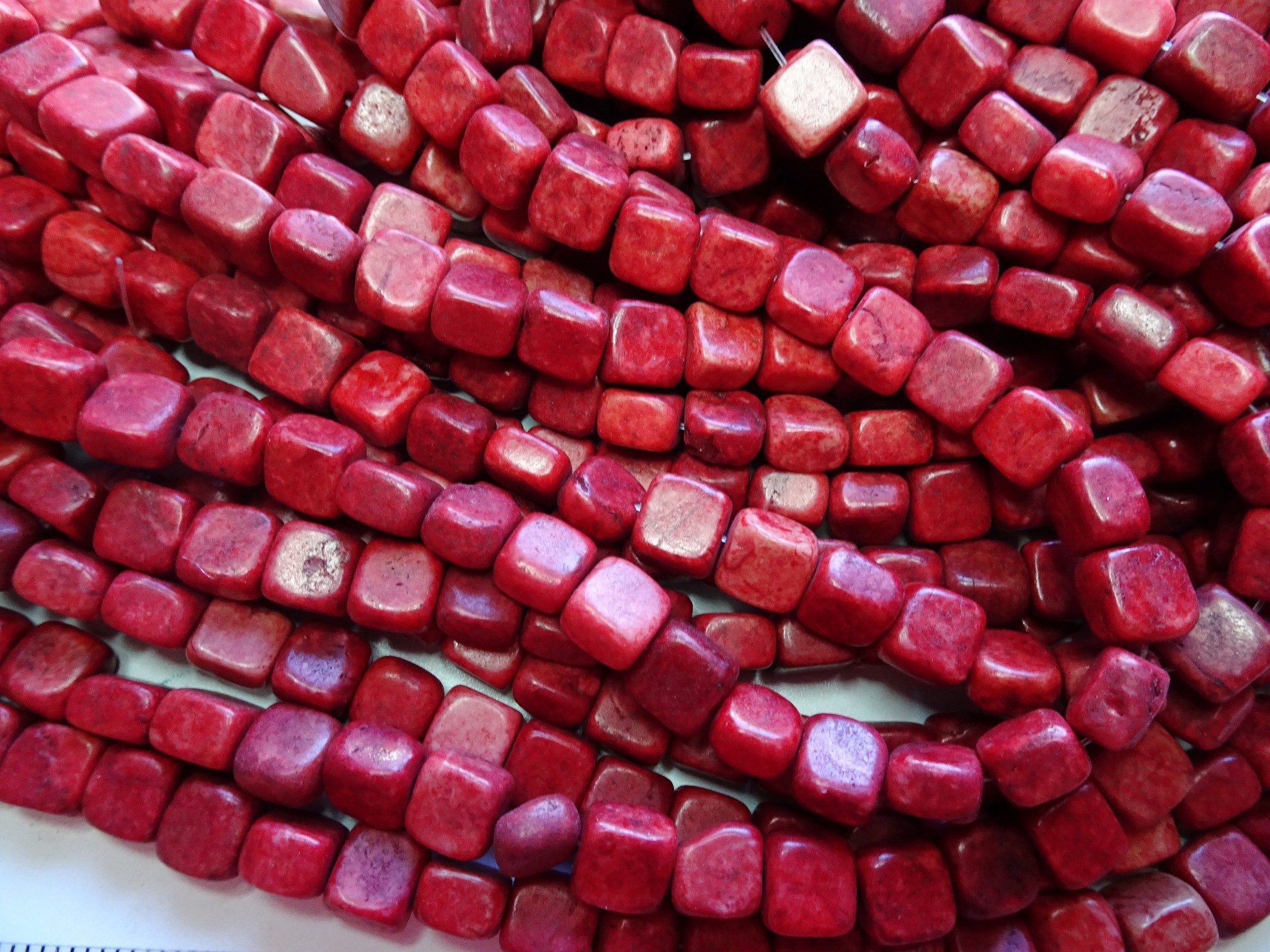 (image for) Brick red stone beads 10mm #1976
