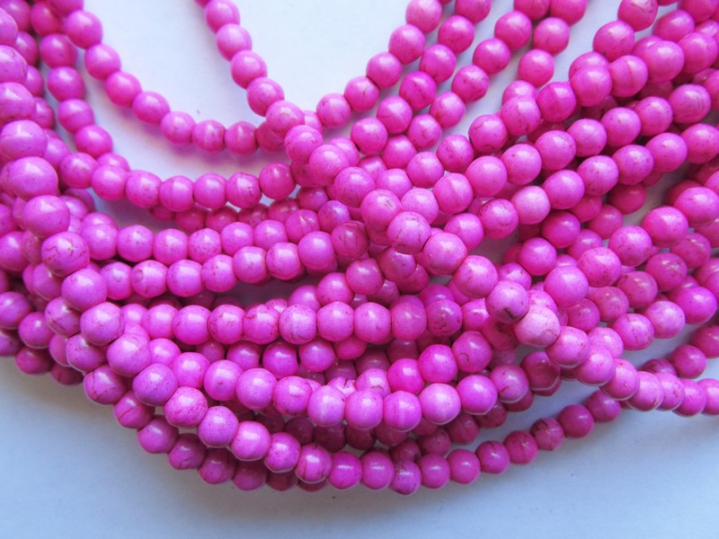 (image for) Pink round beads 6mm #1771