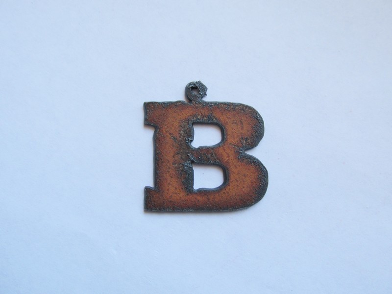 (image for) Initial Letter Rockwell Metal "B" - Pendant #RK-B