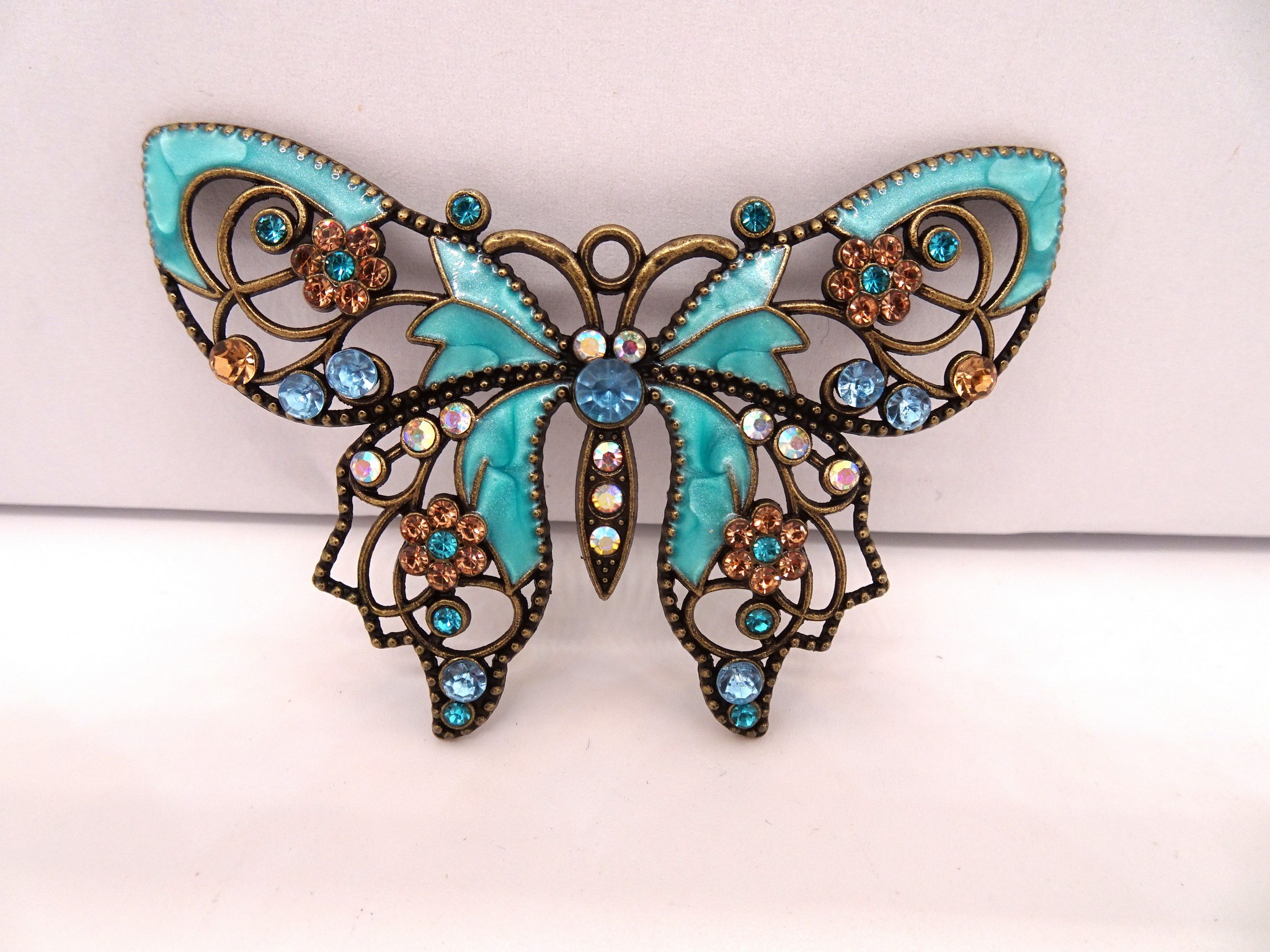 (image for) Butterfly antique bronze jewelry pendant #RM-527