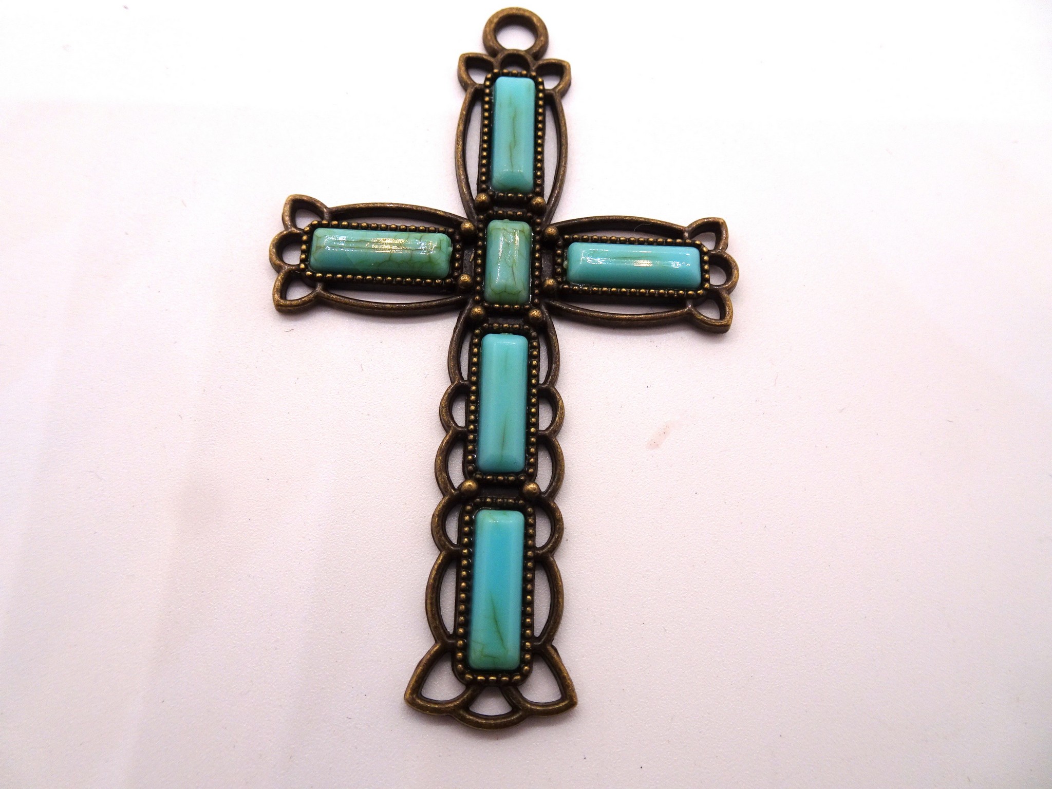 (image for) Cross antique bronze jewelry pendant #RM-511