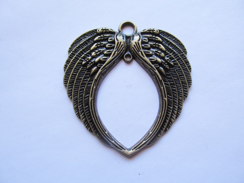 (image for) Bronze double wing pendant #HU14-26