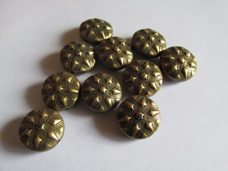 (image for) Bronze tone acrylic beads (Bag of 10) #MTL100-C-14