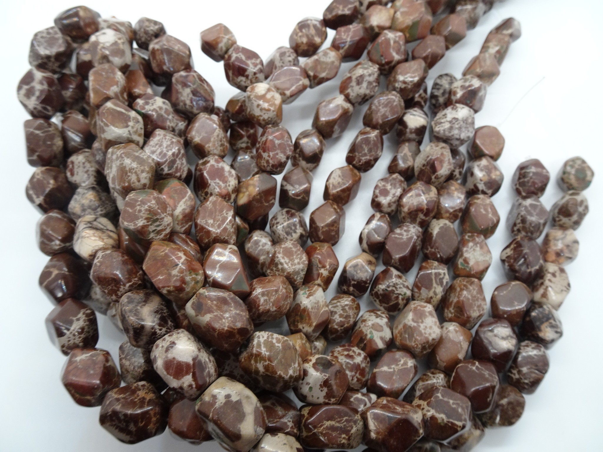 (image for) Brown faceted barrel beads 13x18mm #TU1477