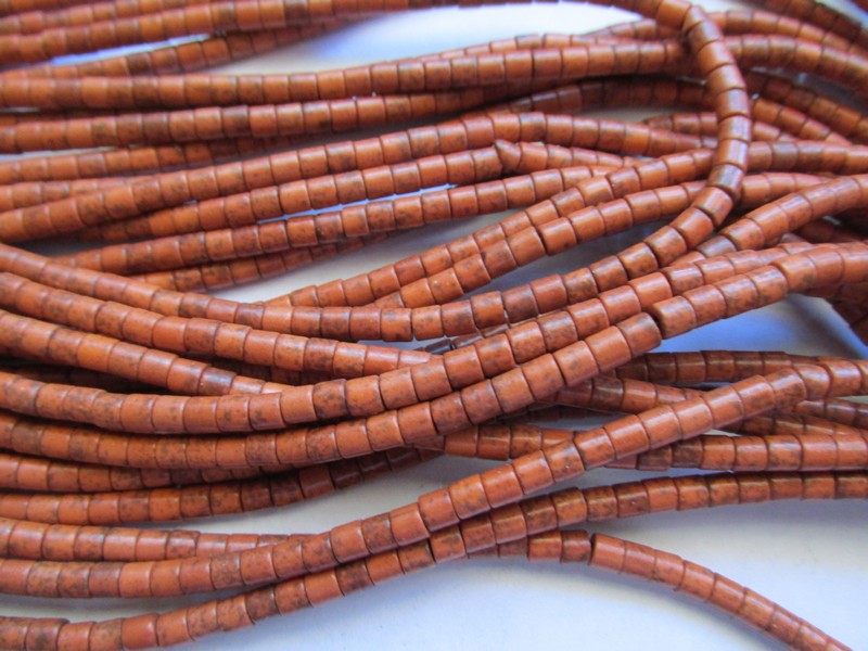 (image for) Rust Brown heishi style beads 4mm #1808