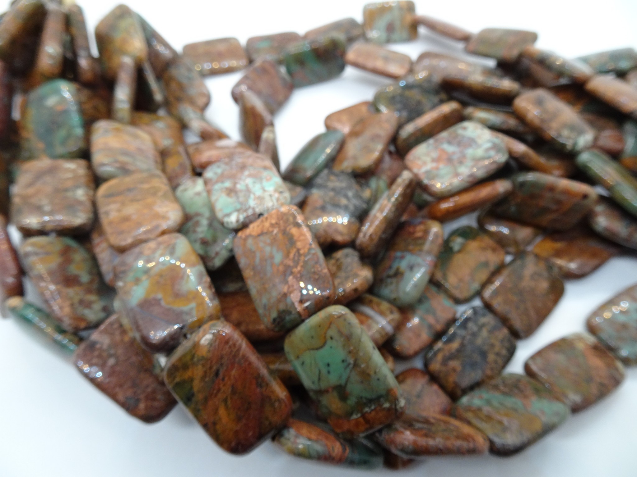 (image for) Brown Jasper rectangle beads 19x25mm #TU-1116