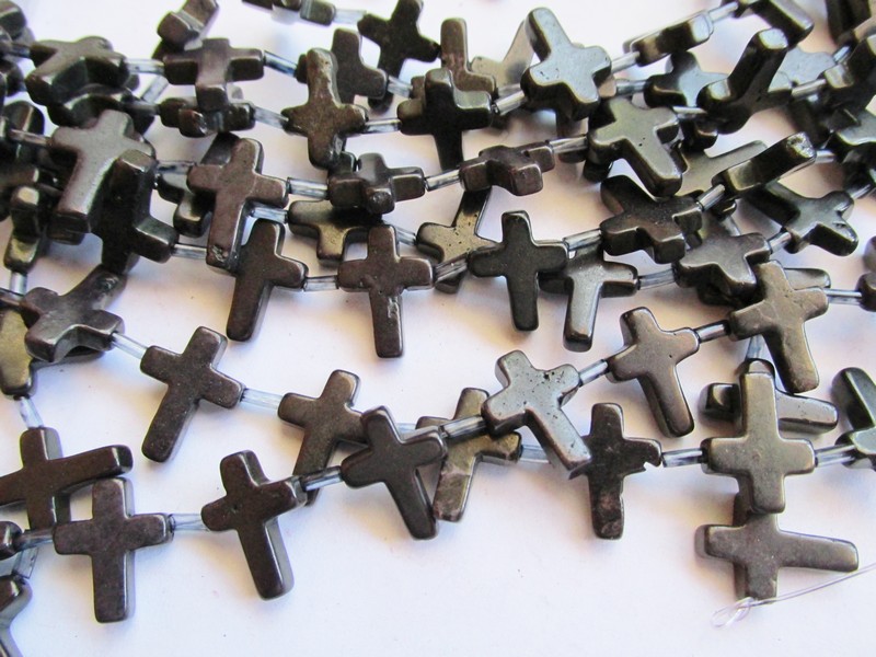 (image for) Brown side cross beads #1816