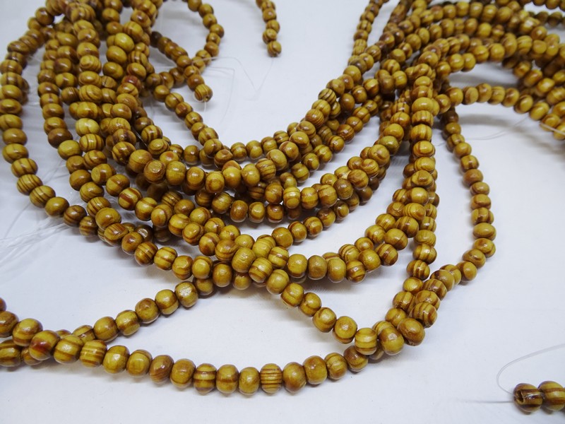 (image for) Brown wood 6mm beads #1484