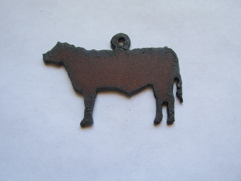 (image for) Bull Metal Cutout Pendant #BY012-L