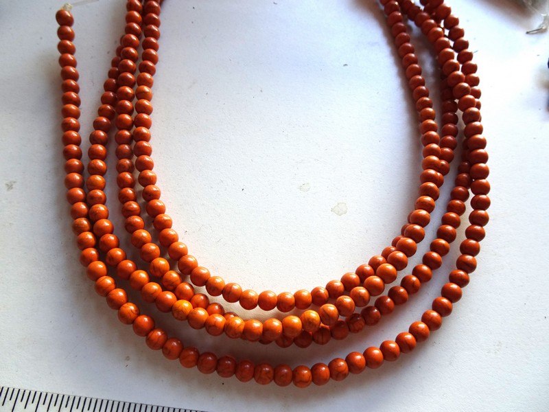 (image for) Burnt orange round beads 6mm #1200-C