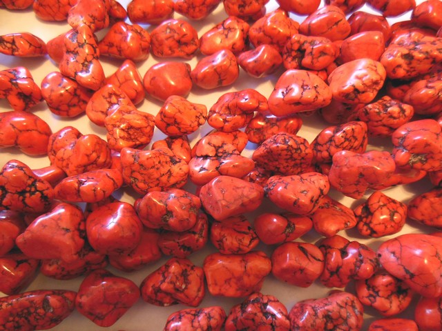 (image for) Orange - Burnt Orange nugget beads #GG1072