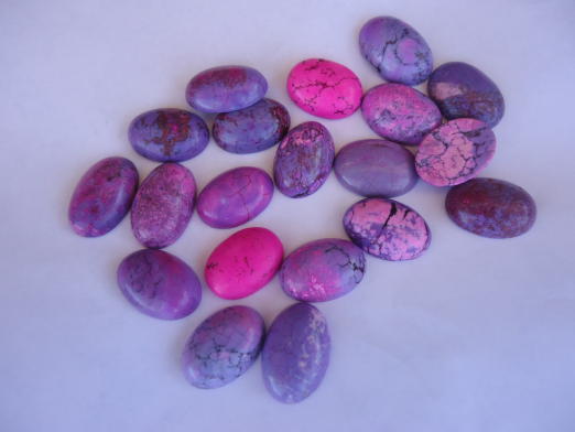 18x26mm Pink/purple cab oval (3) #CAB-41 - Click Image to Close