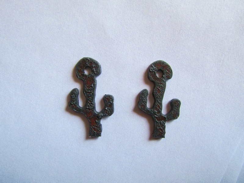 (image for) Cactus Rustic Metal Earring/Charm #SS015-EAR (SET)