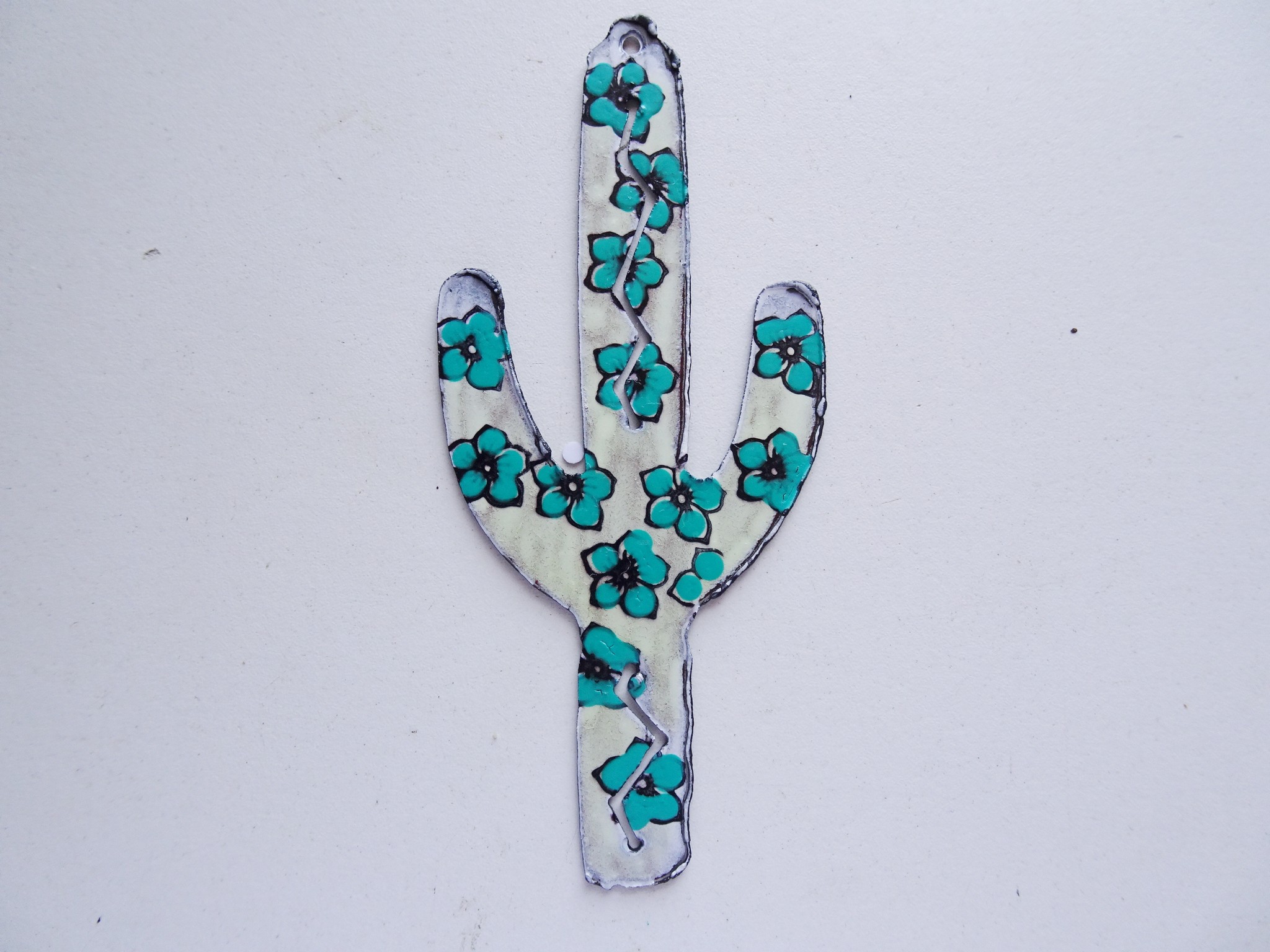 (image for) Cactus 2 3/4" hand painted pendant ornament #RM-465A