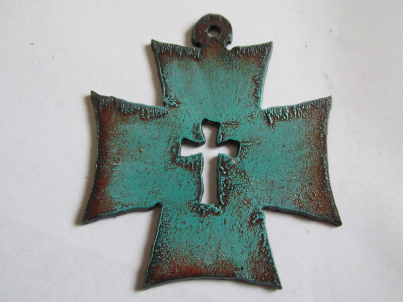 (image for) chopper cross with cross out #CC015.2 1/2-patina