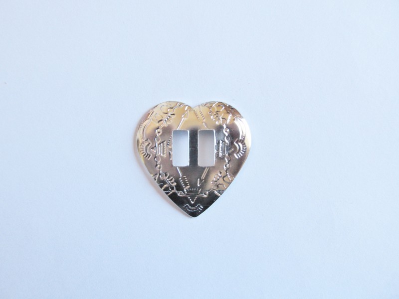 (image for) Antique Silver Concho Heart #CONCHO34