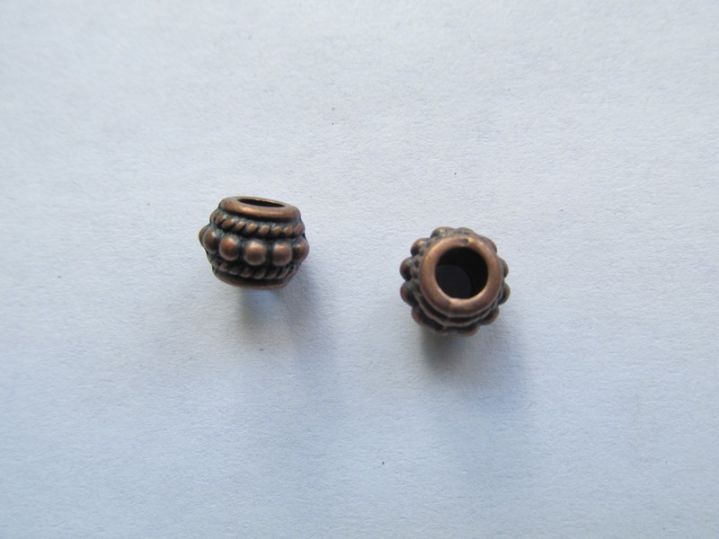 (image for) Antique Copper Big Hole Bead / Spacer (Bag of 10) #ACR-13