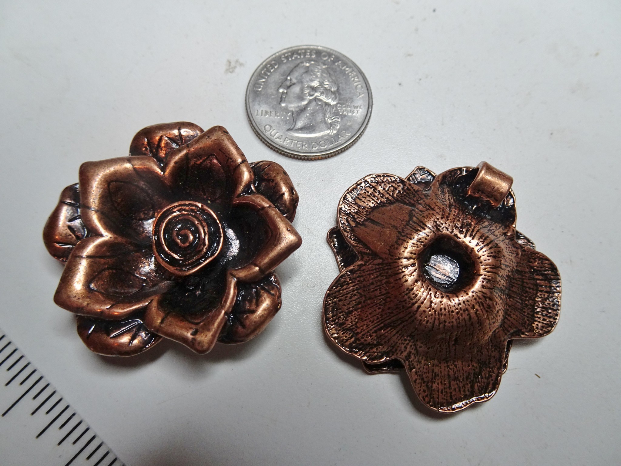 (image for) Copper flower pendant #RM-