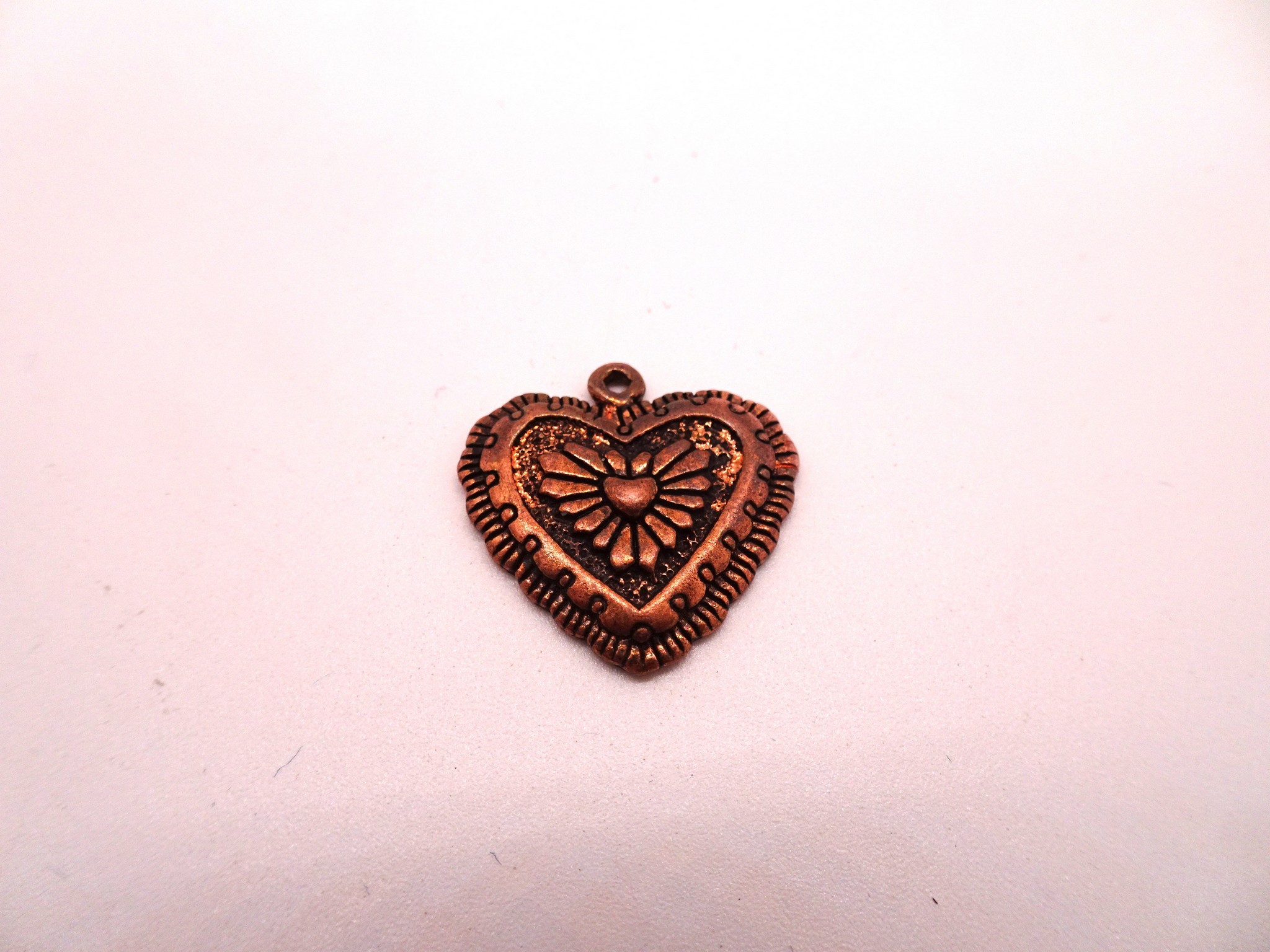 (image for) Heart copper washed charm #BS-ch85