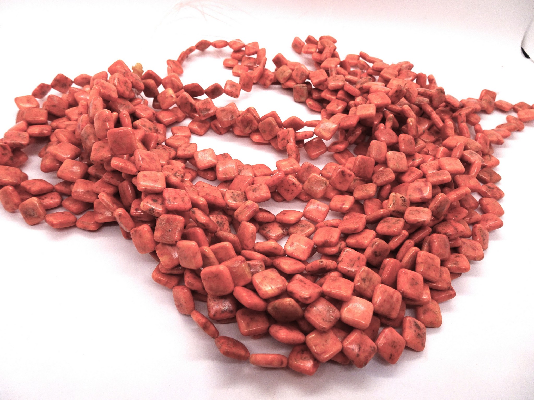 (image for) Orange coral triangle beads approx 8mm #A1419